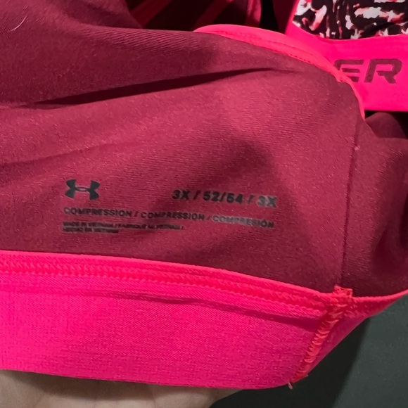 New NWT UA under armour Medium support compression sports bra pink black plus 3X - Picture 8 of 12